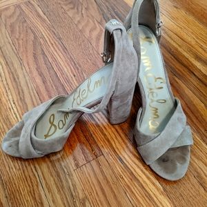 Sam Edelman Yancy Block Heel 9M in Oatmeal